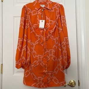 C/MEO puff sleeve mini dress
